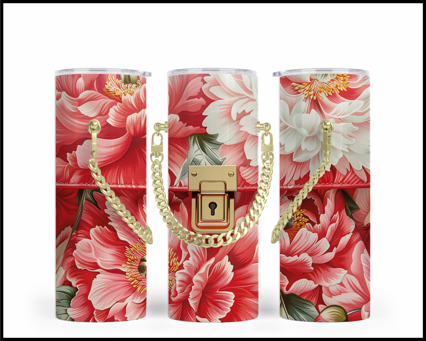 Designer Handbag Inspired Chain Tumbler (040)