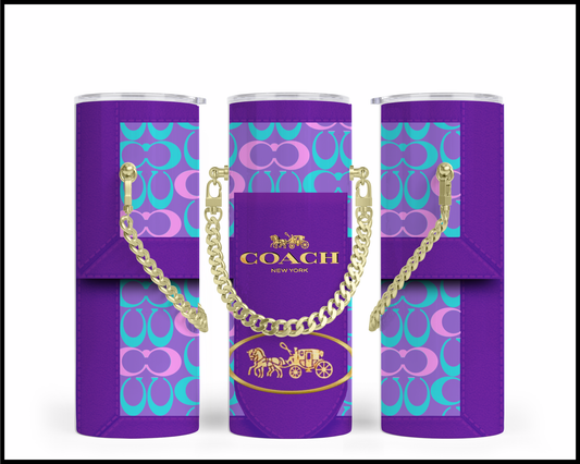 Designer Handbag Inspired Chain Tumbler (090)