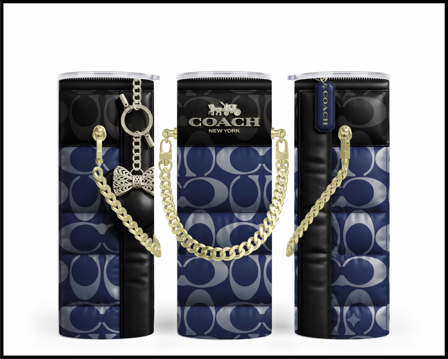 Designer Handbag Inspired Chain Tumbler (340)