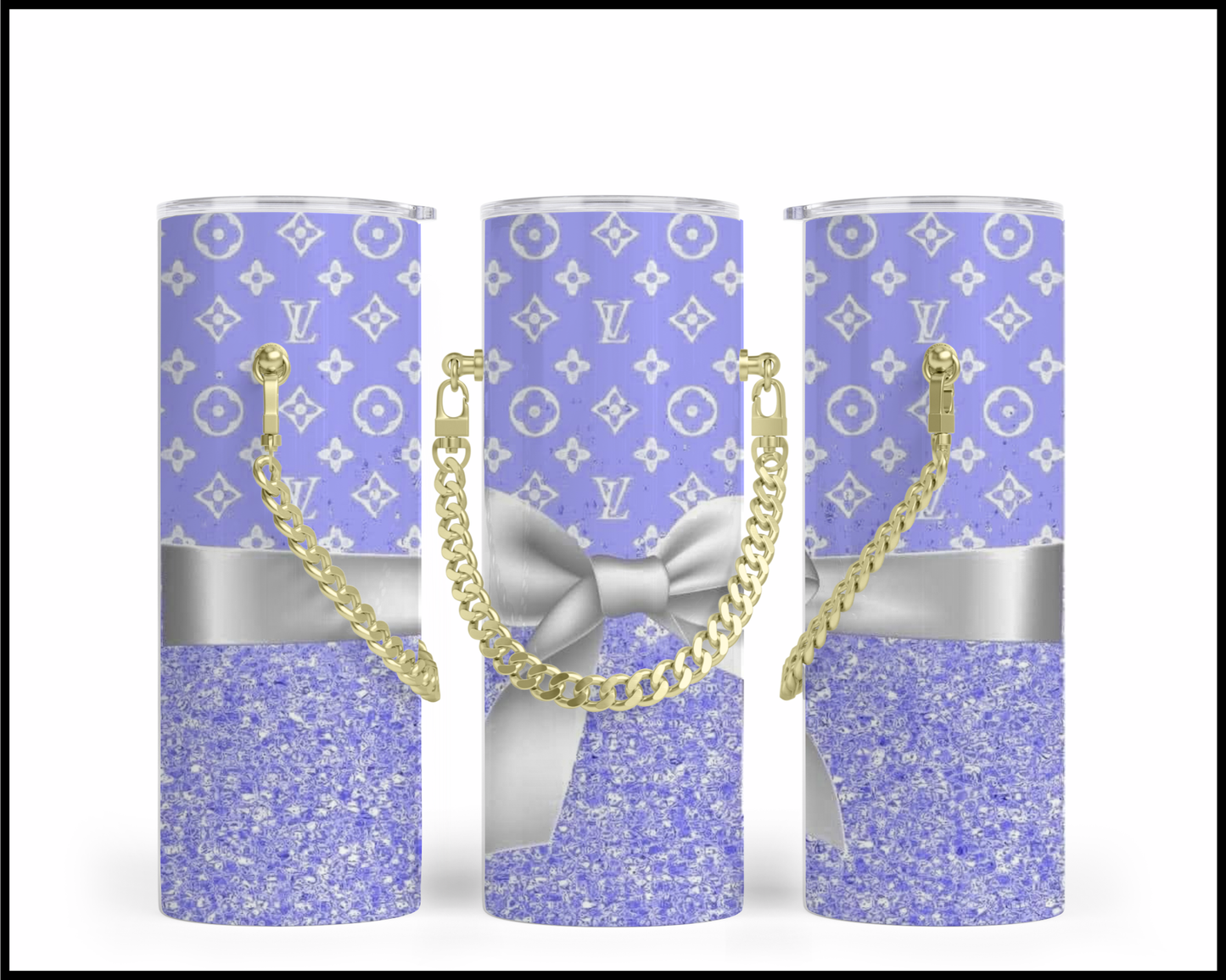 Designer Handbag Inspired Chain Tumbler (071)