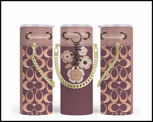 Designer Handbag Inspired Chain Tumbler (111)