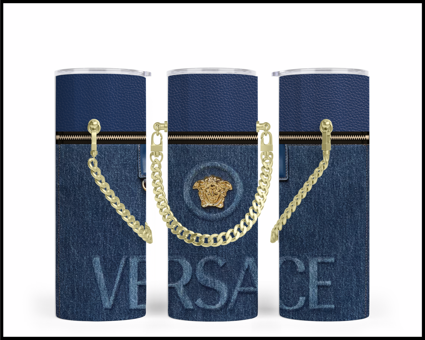 Designer Handbag Inspired Chain Tumbler (001)