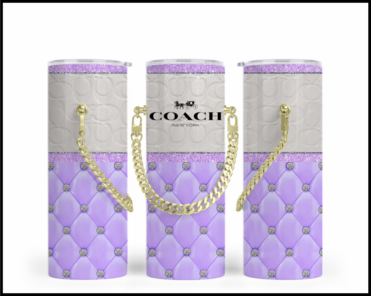 Designer Handbag Inspired Chain Tumbler (113)