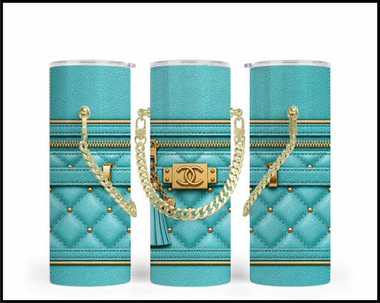 Designer Handbag Inspired Chain Tumbler (038)
