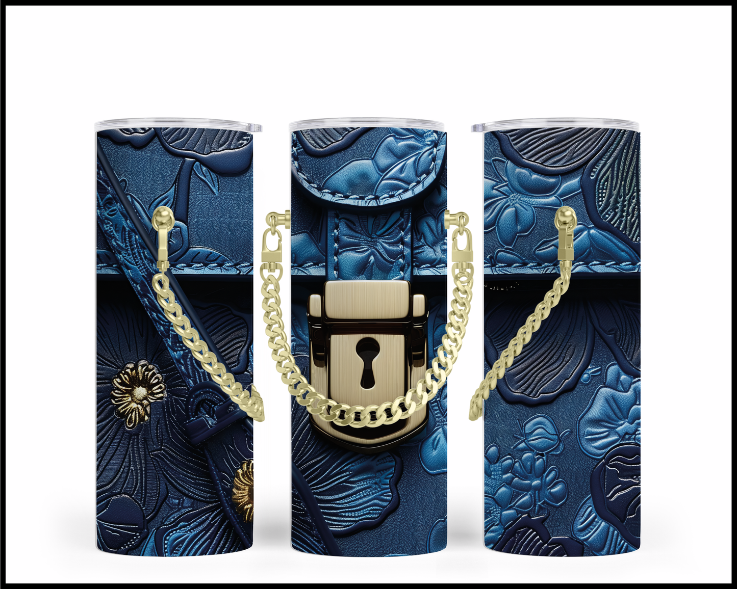 Designer Handbag Inspired Chain Tumbler (142)