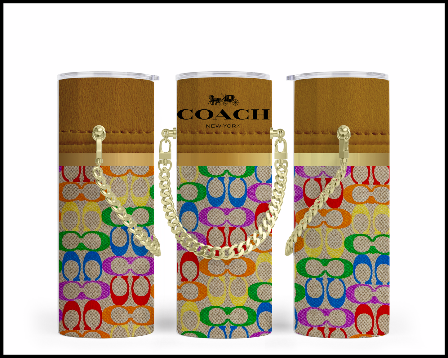 Designer Handbag Inspired Chain Tumbler (275)
