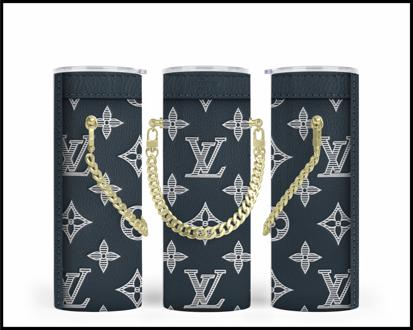 Designer Handbag Inspired Chain Tumbler (040)
