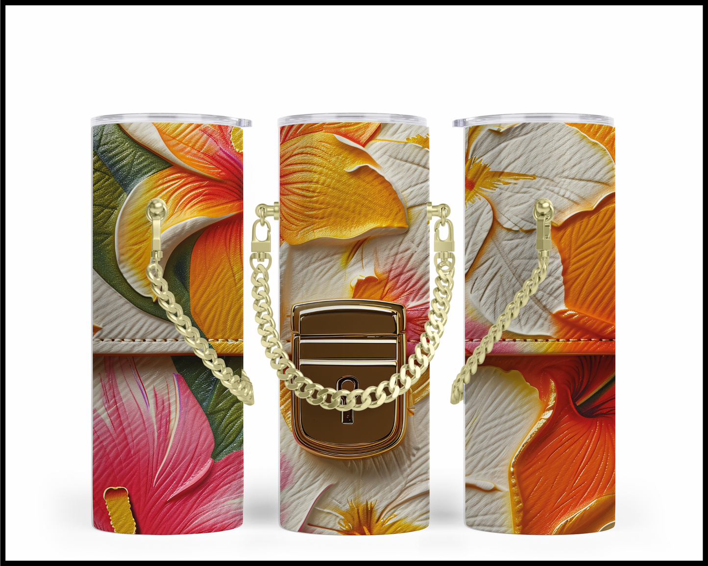 Designer Handbag Inspired Chain Tumbler (110)