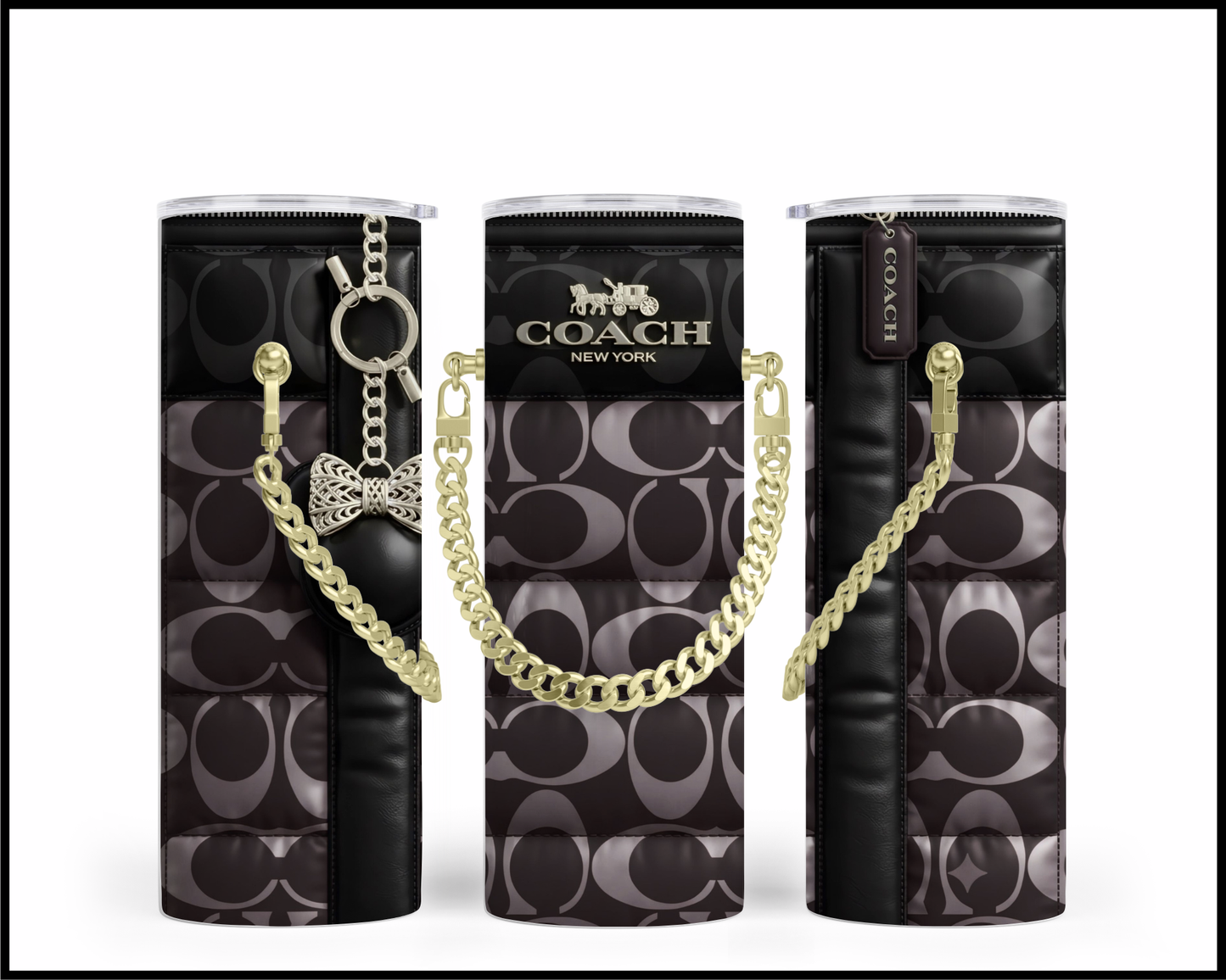 Designer Handbag Inspired Chain Tumbler (340)