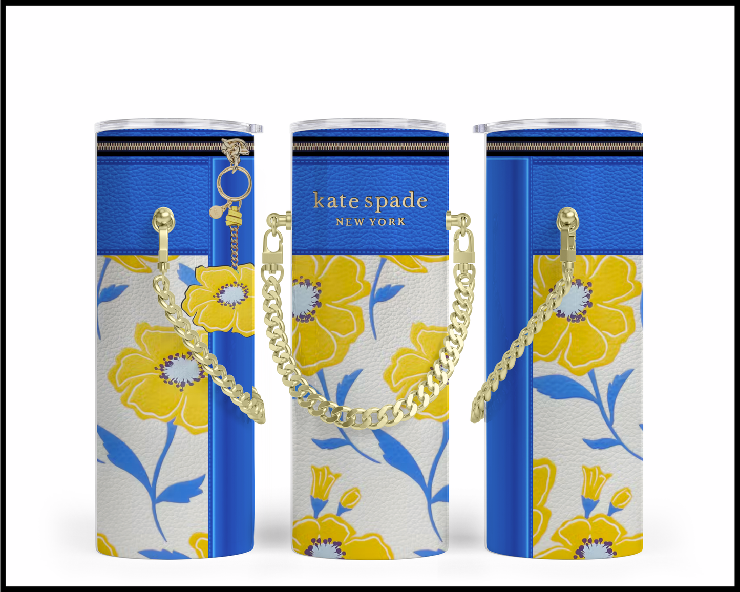 Designer Handbag Inspired Chain Tumbler (012)