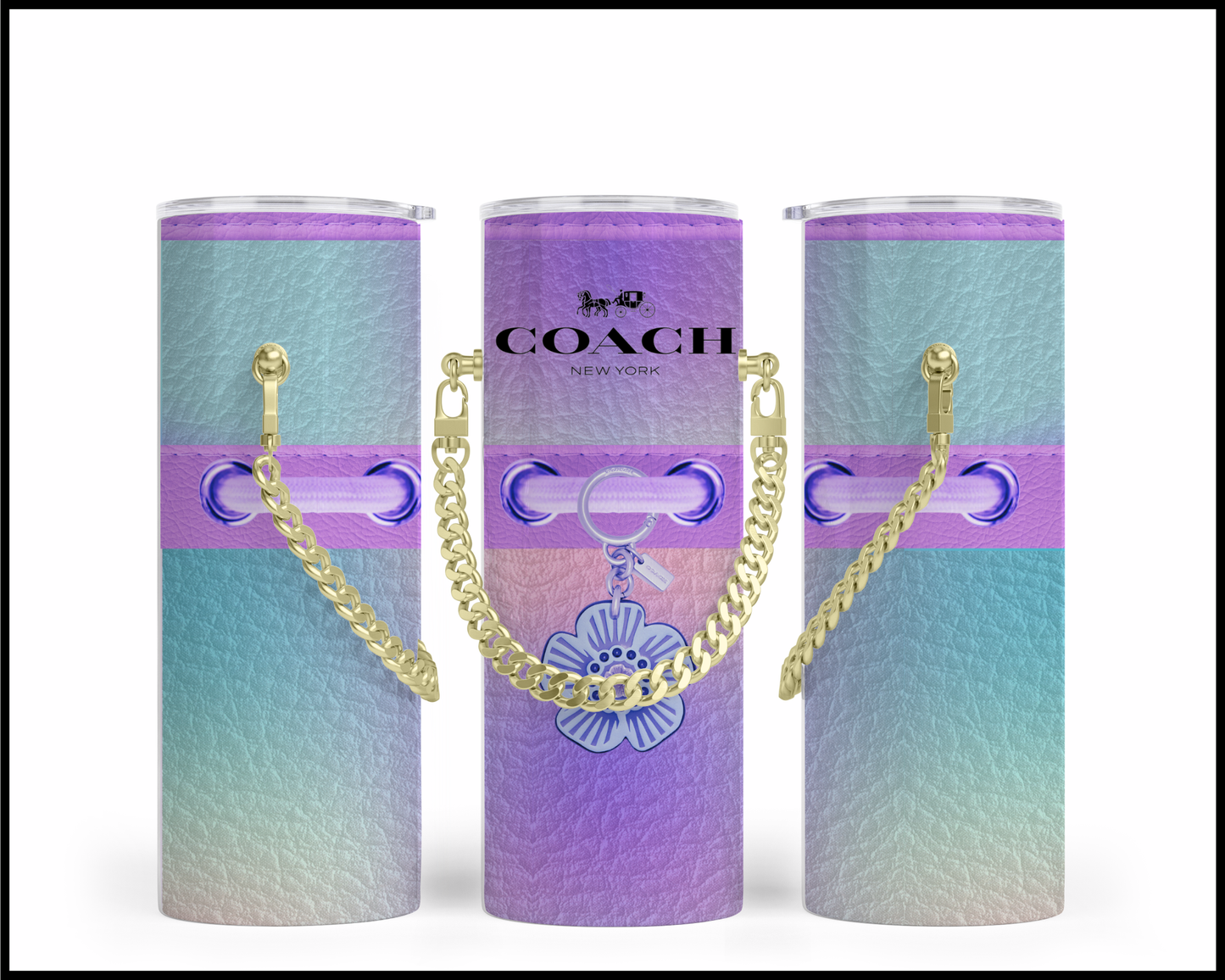 Designer Handbag Inspired Chain Tumbler (132)