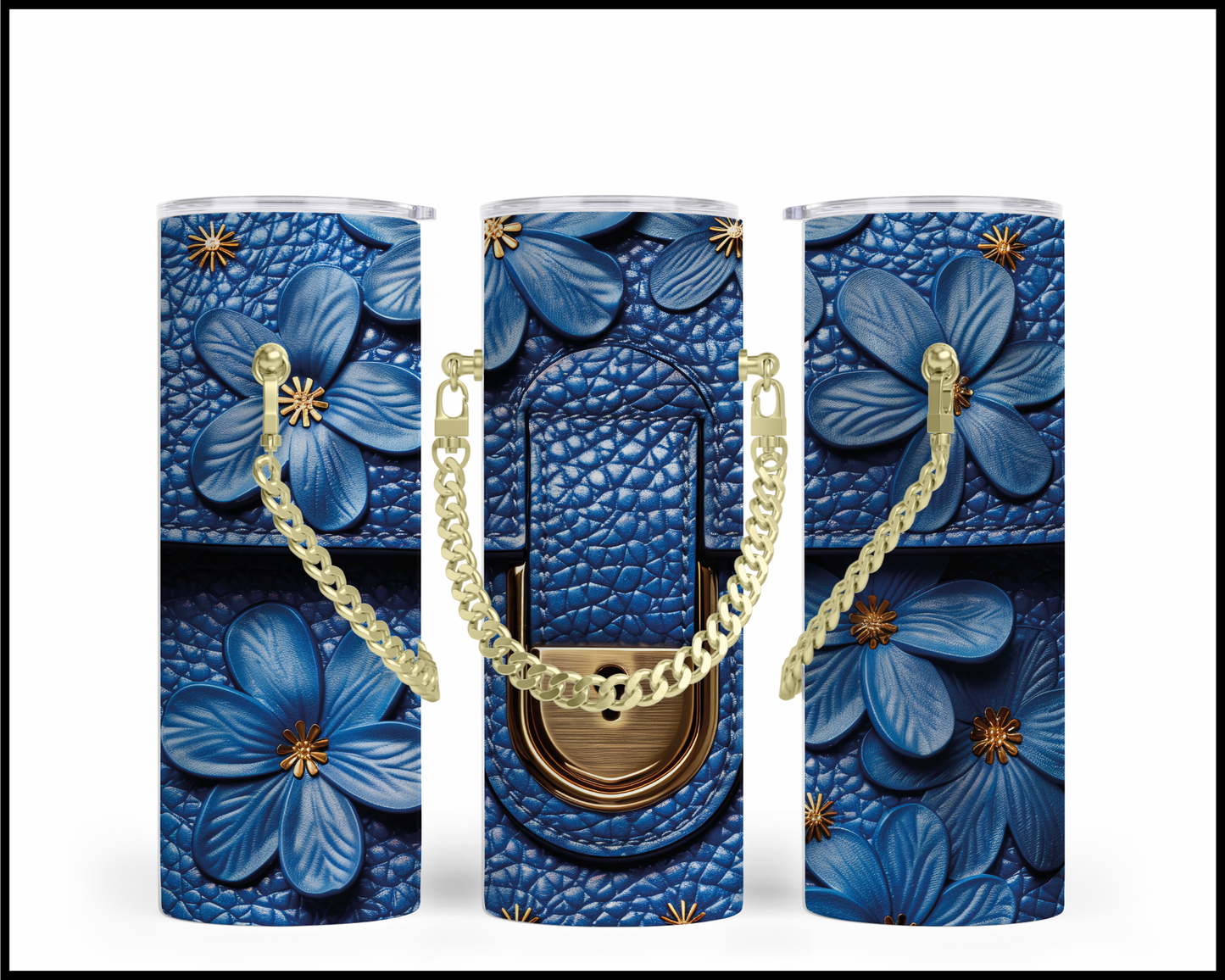 Designer Handbag Inspired Chain Tumbler (141)