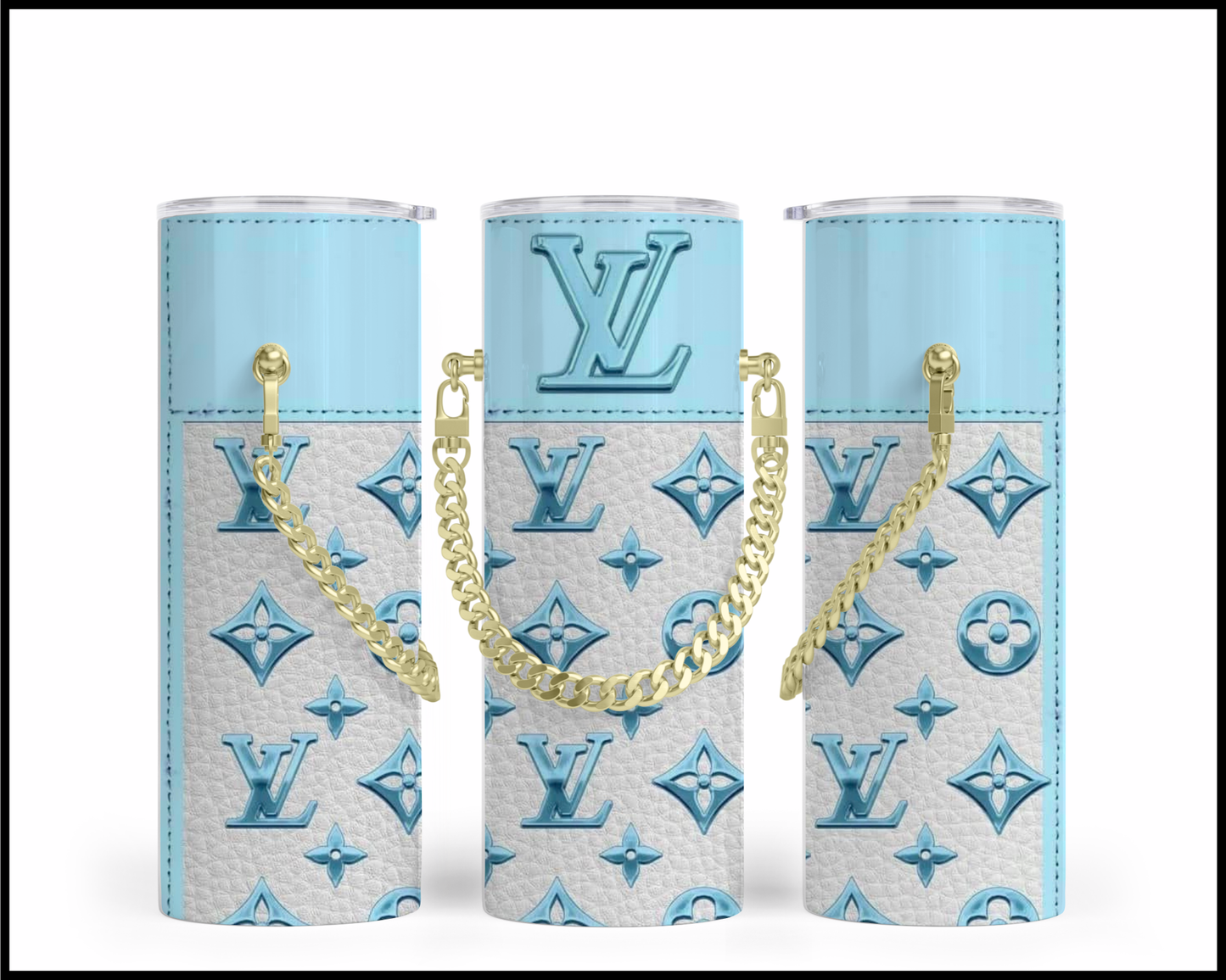 Designer Handbag Inspired Chain Tumbler (072)