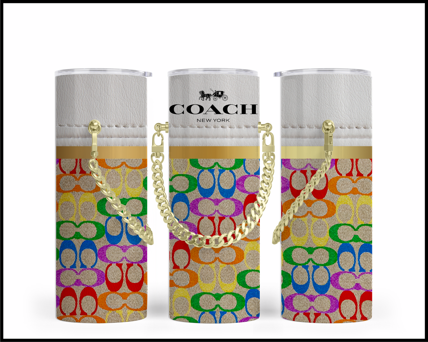 Designer Handbag Inspired Chain Tumbler (275)