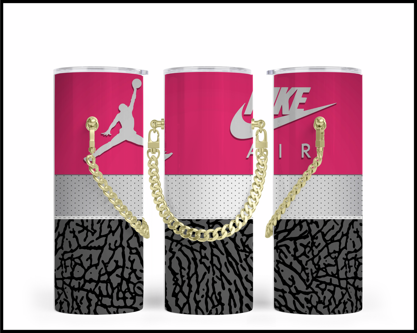 Designer Handbag Inspired Chain Tumbler (001)