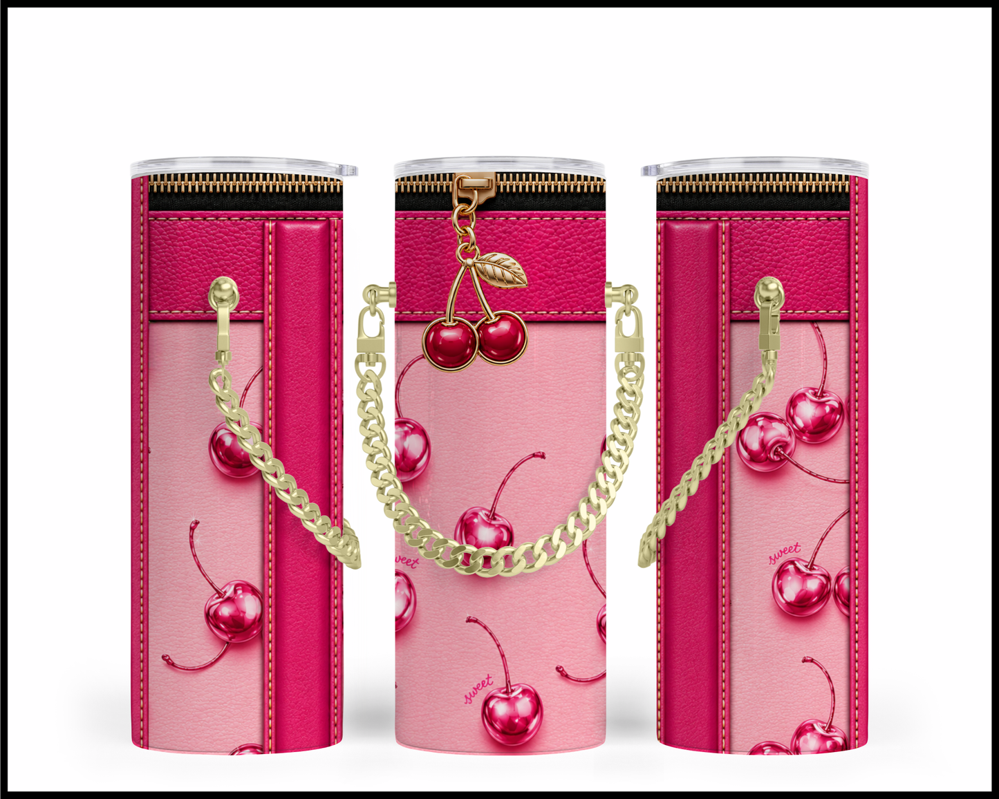 Designer Handbag Inspired Chain Tumbler (035)