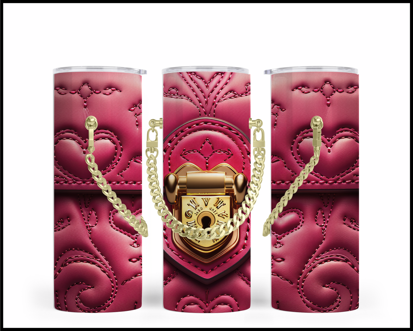 Designer Handbag Inspired Chain Tumbler (144)