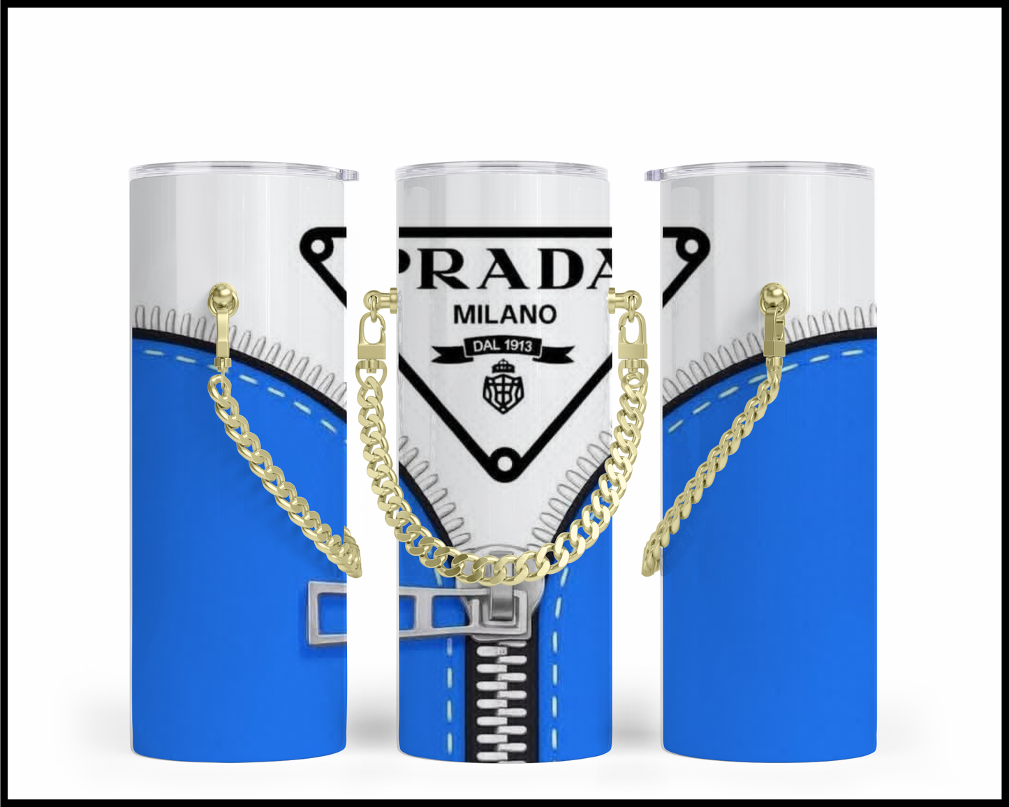 Designer Handbag Inspired Chain Tumbler (018)