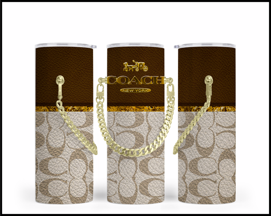 Designer Handbag Inspired Chain Tumbler (280)