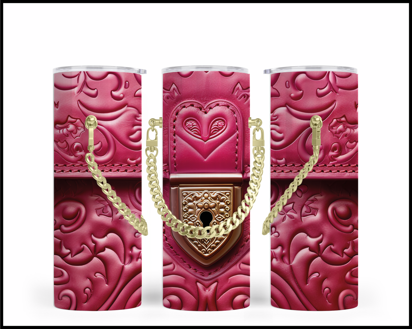 Designer Handbag Inspired Chain Tumbler (145)