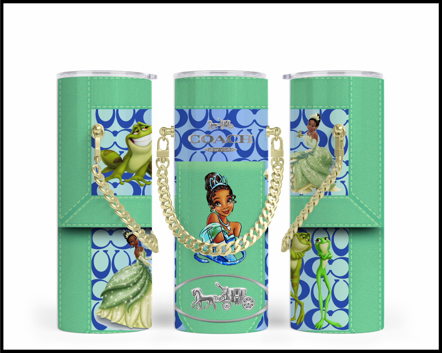Designer Handbag Inspired Chain Tumbler (178)