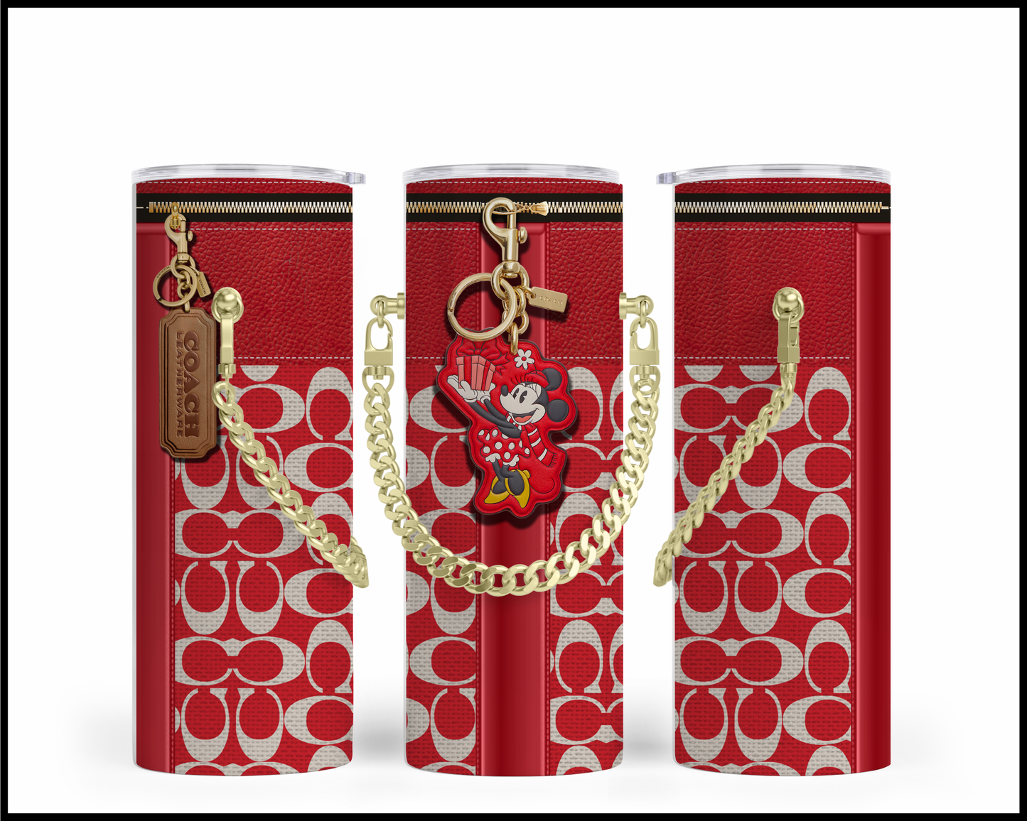 Designer Handbag Inspired Chain Tumbler (029)