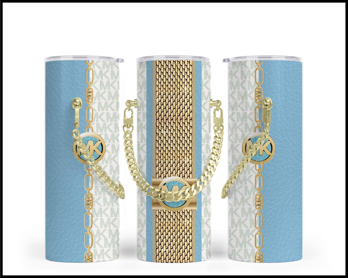 Designer Handbag Inspired Chain Tumbler (007)