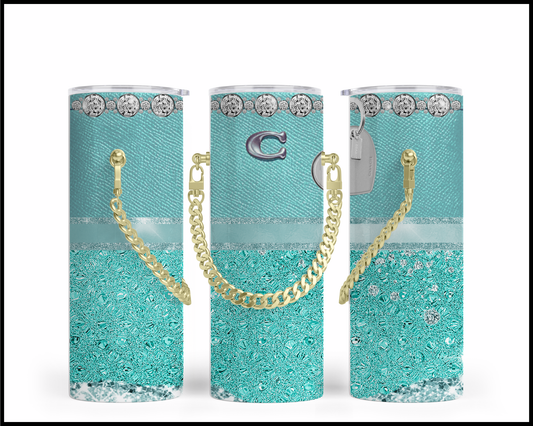 Designer Handbag Inspired Chain Tumbler (115)