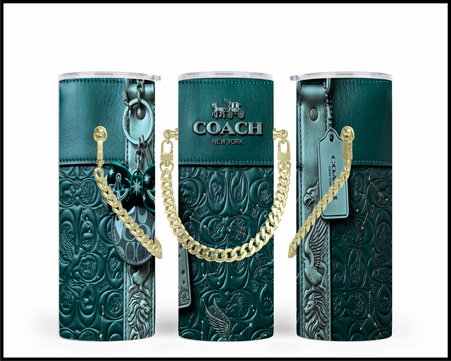 Designer Handbag Inspired Chain Tumbler (339)