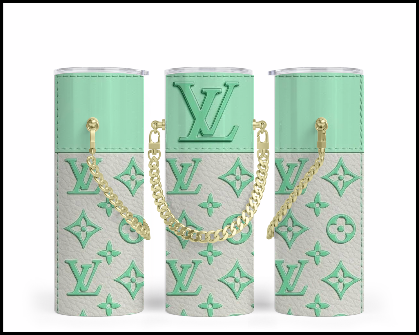 Designer Handbag Inspired Chain Tumbler (072)