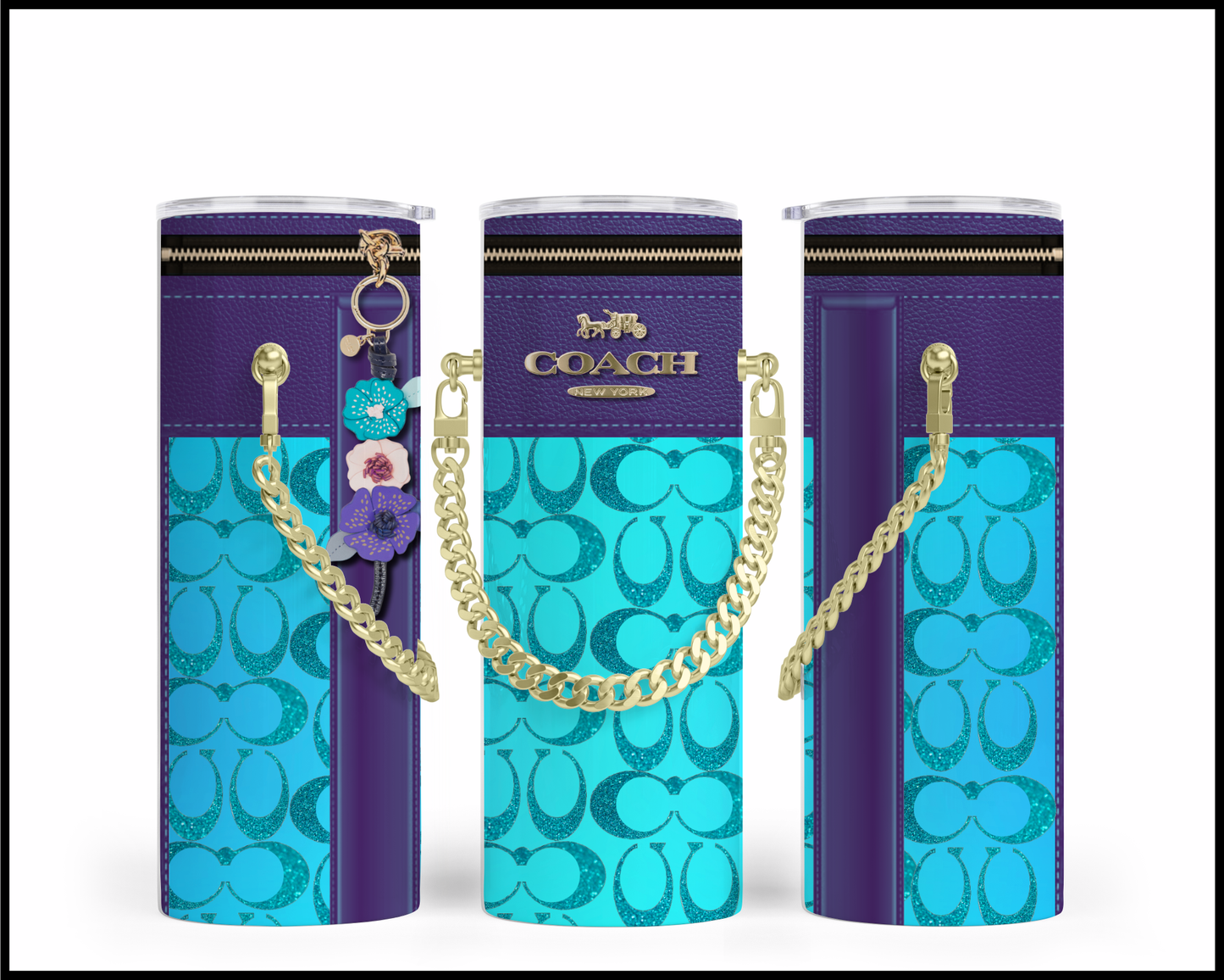Designer Handbag Inspired Chain Tumbler (160)