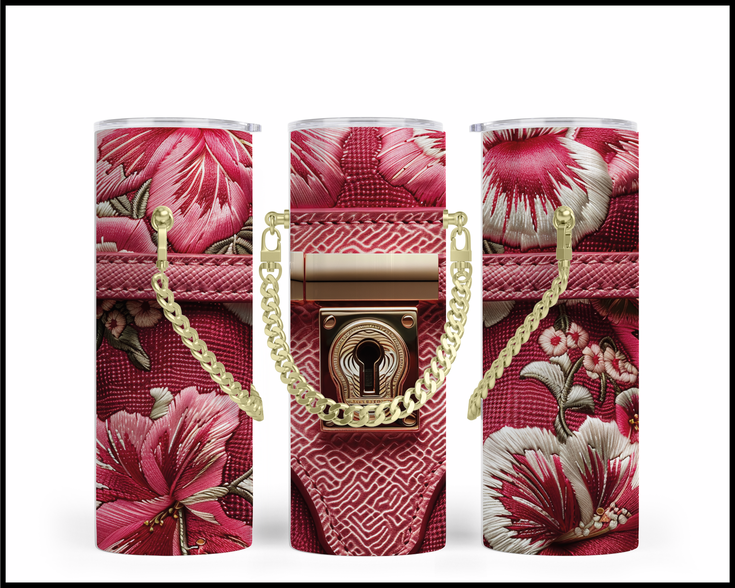 Designer Handbag Inspired Chain Tumbler (151)
