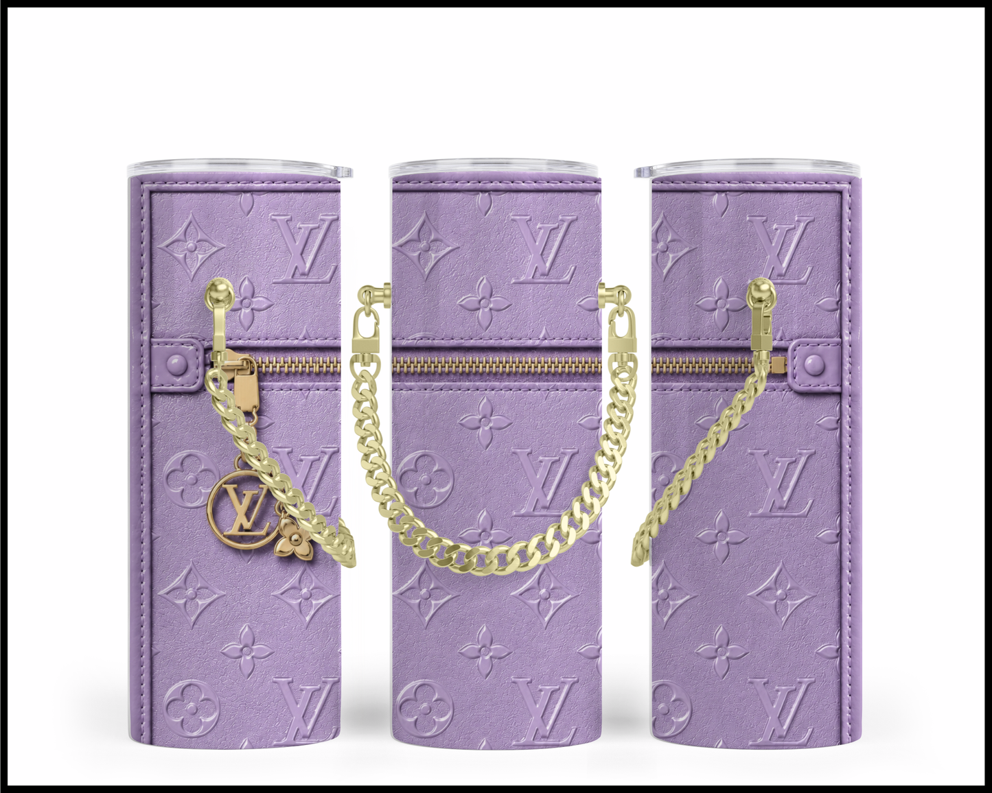 Designer Handbag Inspired Chain Tumbler (063)