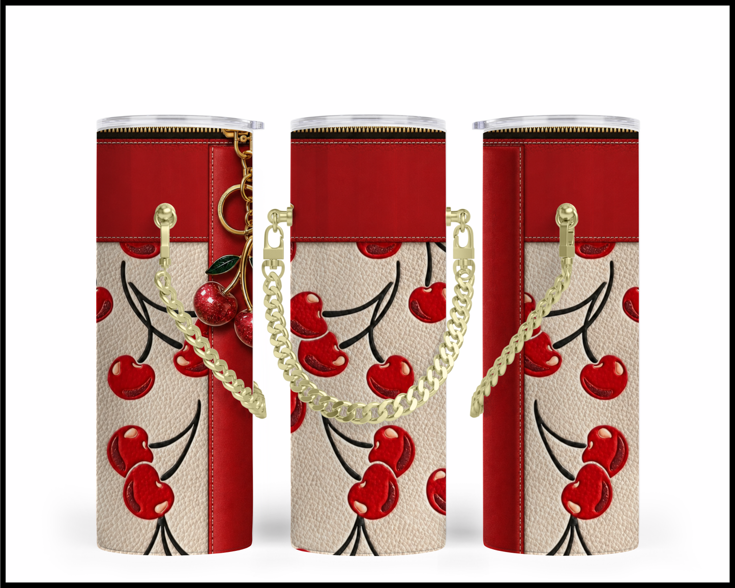 Designer Handbag Inspired Chain Tumbler (035)