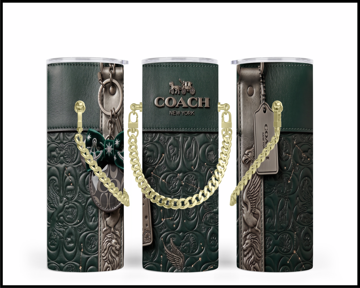 Designer Handbag Inspired Chain Tumbler (339)
