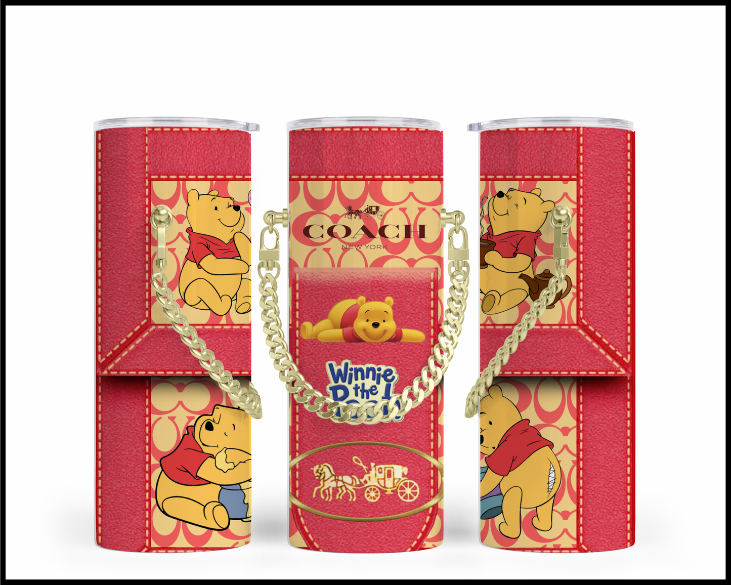 Designer Handbag Inspired Chain Tumbler (179)