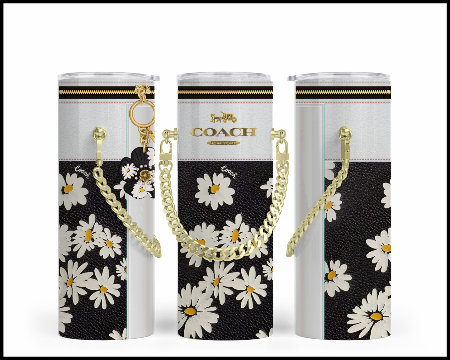 Designer Handbag Inspired Chain Tumbler (100)