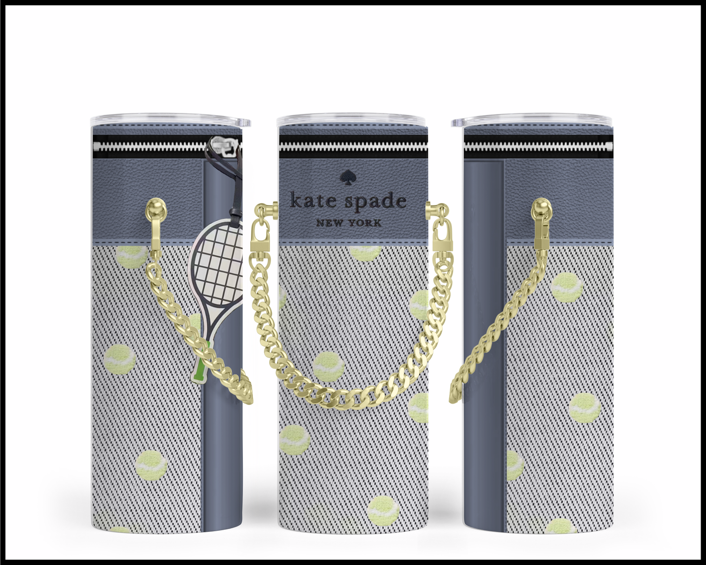 Designer Handbag Inspired Chain Tumbler (017)
