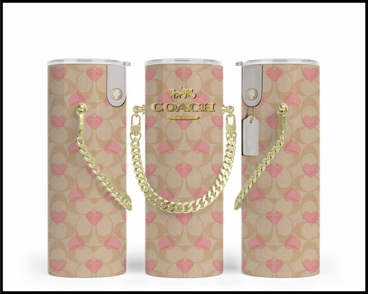 Designer Handbag Inspired Chain Tumbler (099)