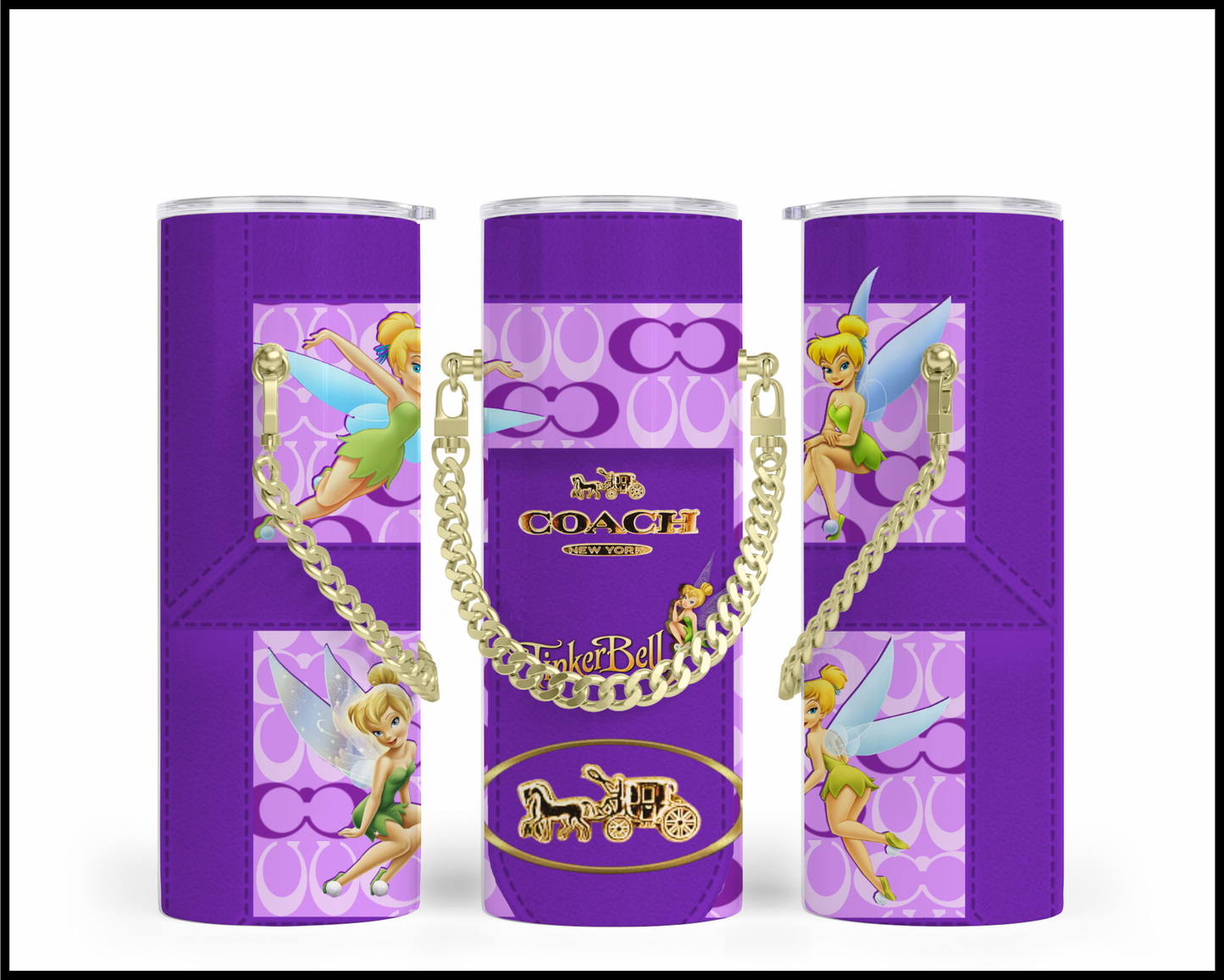 Designer Handbag Inspired Chain Tumbler (182)