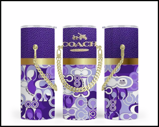 Designer Handbag Inspired Chain Tumbler (346)