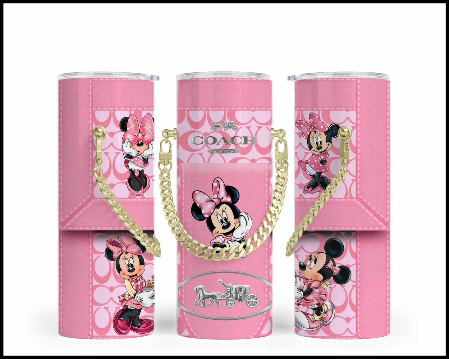 Designer Handbag Inspired Chain Tumbler (181)