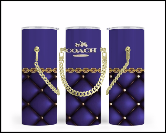 Designer Handbag Inspired Chain Tumbler (347)