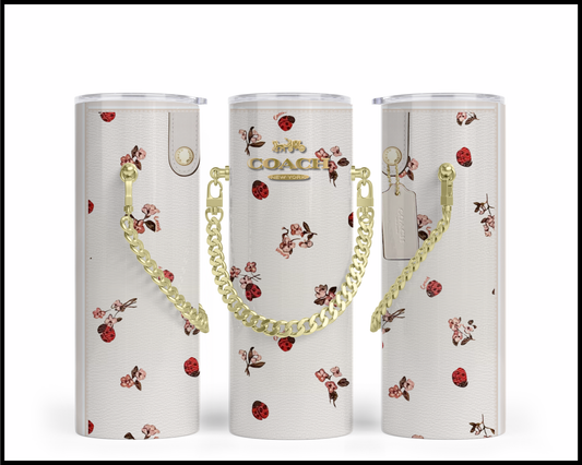 Designer Handbag Inspired Chain Tumbler (187)