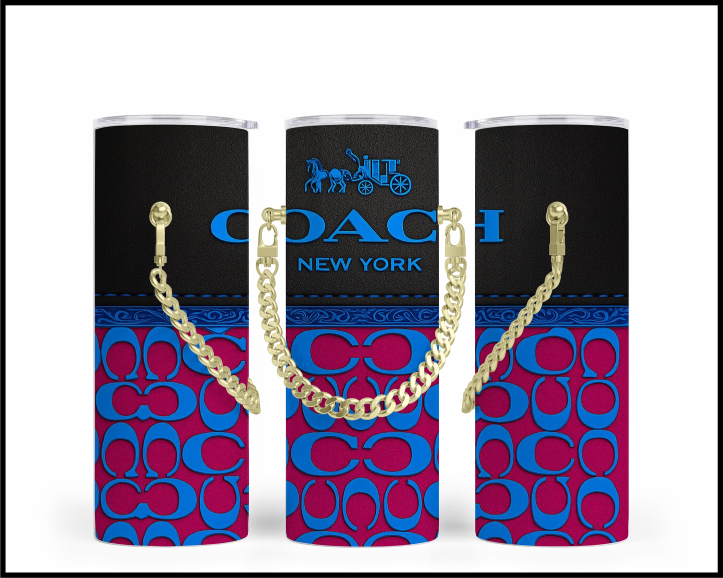 Designer Handbag Inspired Chain Tumbler (351)