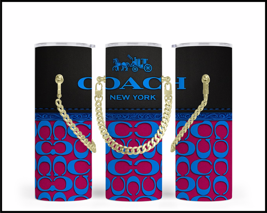 Designer Handbag Inspired Chain Tumbler (351)