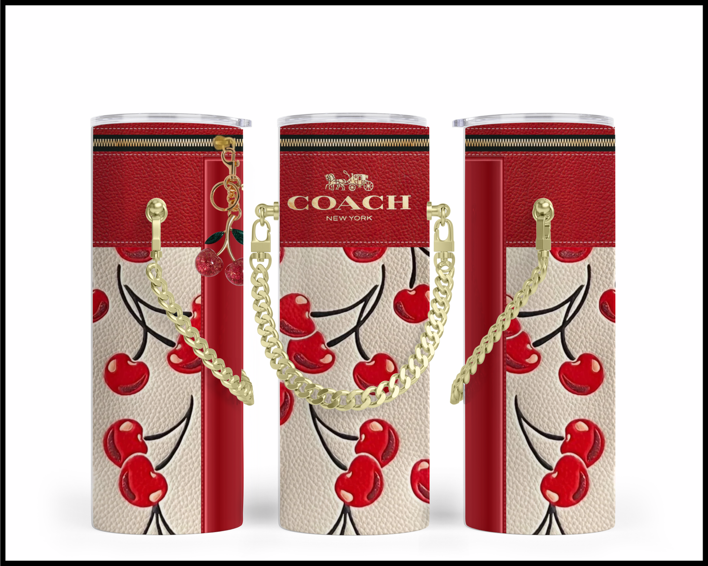 Designer Handbag Inspired Chain Tumbler (161)