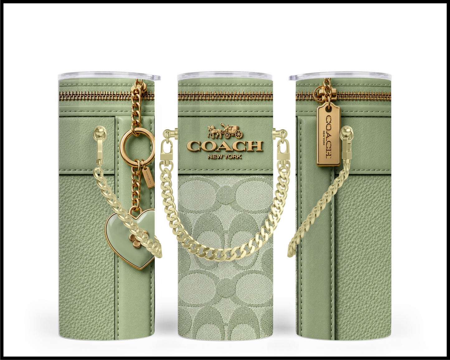 Designer Handbag Inspired Chain Tumbler (355)