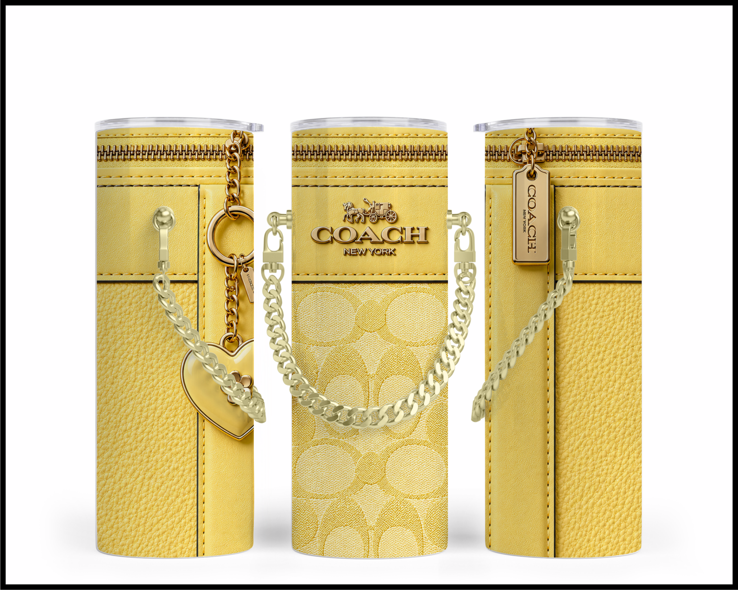 Designer Handbag Inspired Chain Tumbler (355)
