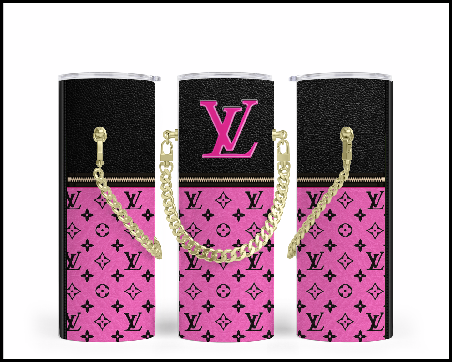 Designer Handbag Inspired Chain Tumbler (029)